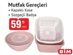 MUTFAK GEREÇLERİ KAPAKLI KASE/SÜZGEÇLİ BADYA